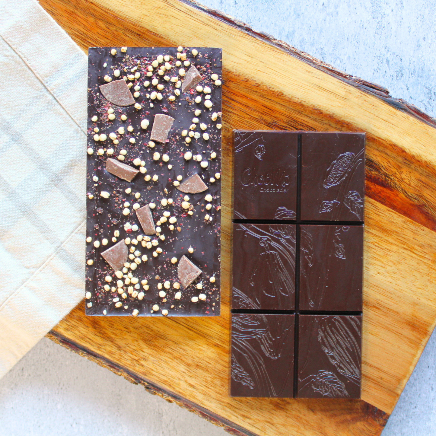 Dark Chocolate Pink Peppercorn & Quinoa Crisp Bar